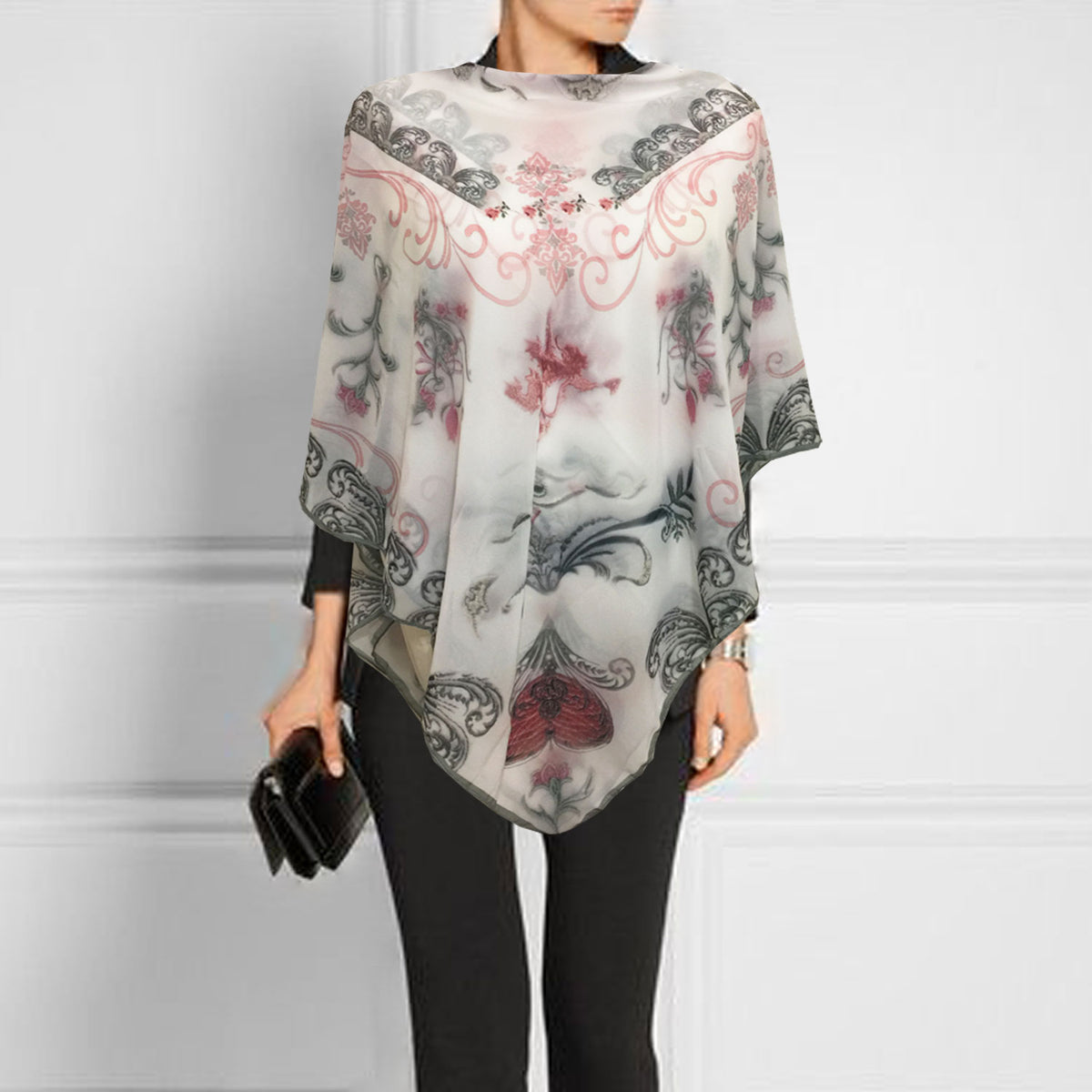 English Garden Large Sheer Chiffon Scarf - deb schlier studio