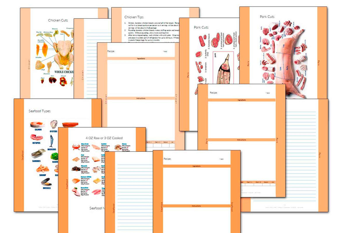 Culinary Classroom Recipe Scrapbook - deb schlier studio