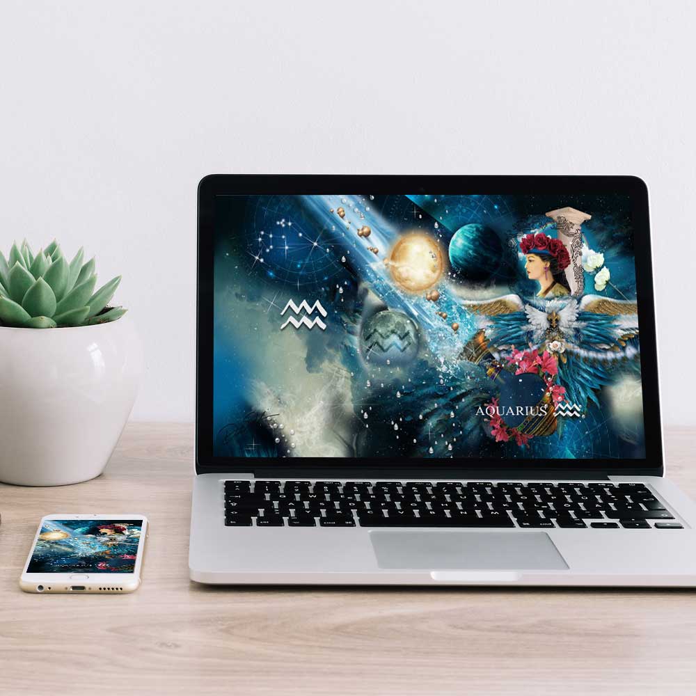 Aquarius Wallpaper - deb schlier studio