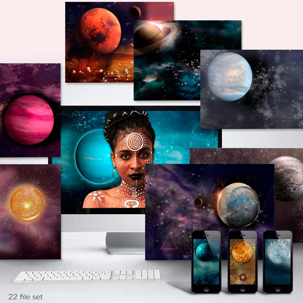 Cosmic Wallpaper Bundle - deb schlier studio