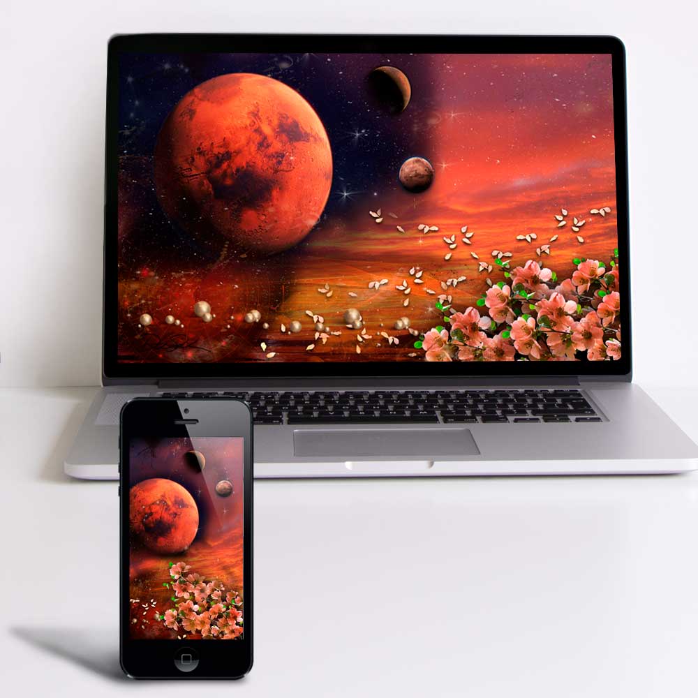 Mars Cosmic Wallpaper - deb schlier studio