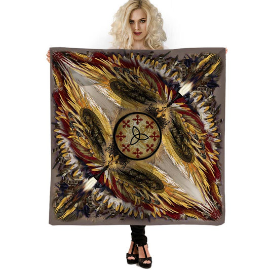 Phoenix Squared Silk Scarf - deb schlier studio