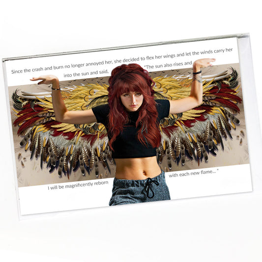 Phoenix Wings Art Note Cards - deb schlier studio