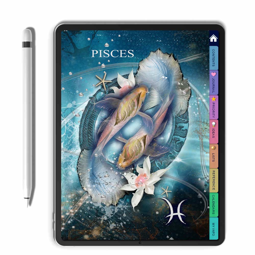 Pisces Digital Notebook - deb schlier studio