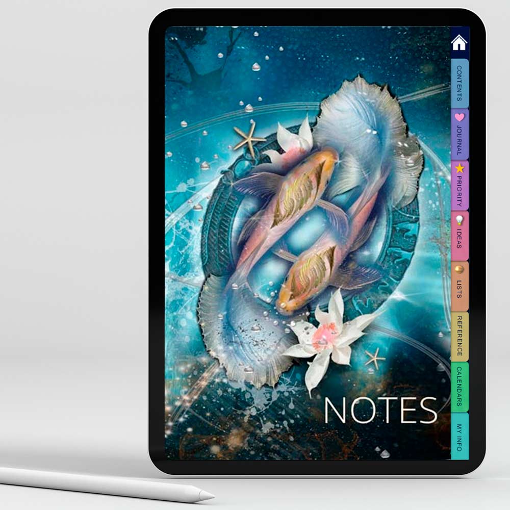 Goldfish Pond Virtual Notebook - deb schlier studio