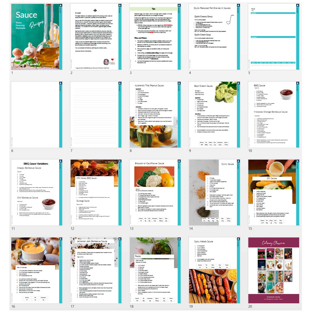 Sauce Recipes: Printable Book 13 - deb schlier studio