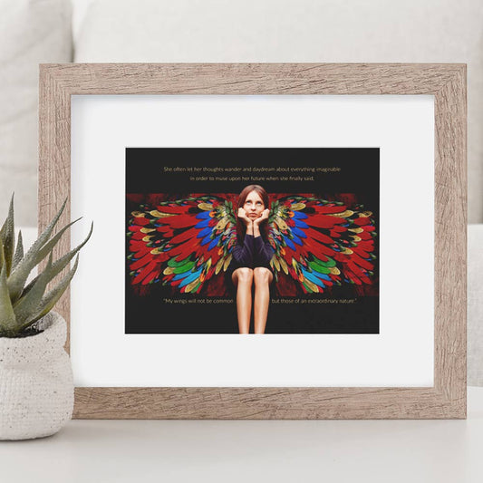 Scarlet Macaw Wings Art Note Cards - deb schlier studio
