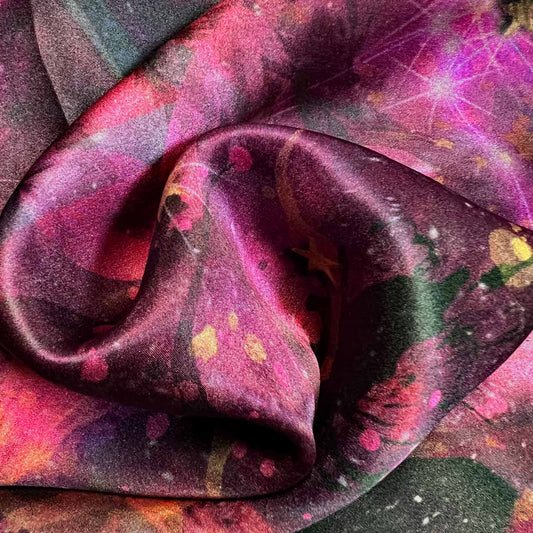 Cosmic Daydream Square Silk Scarf - deb schlier studio