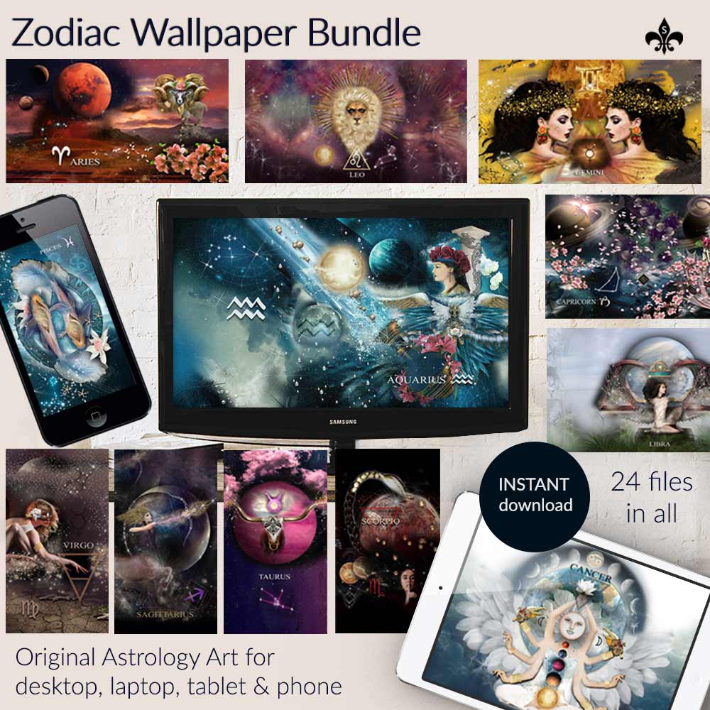 Zodiac Wallpaper Bundle - deb schlier studio