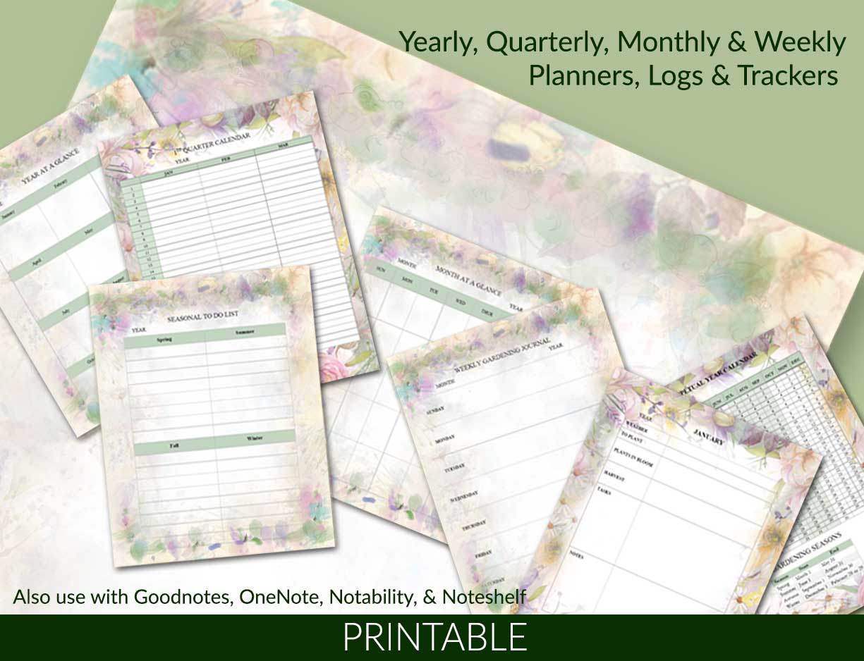 Gardener’s Log Printable Templates - deb schlier studio