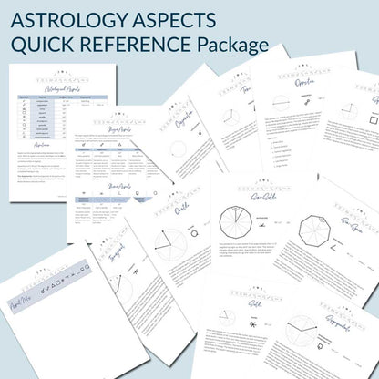 Astrology Aspects Quick Reference Package