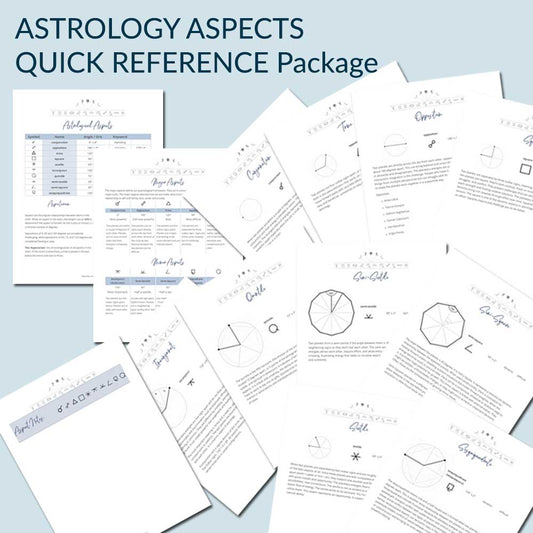 Astrology Aspects Quick Reference Package