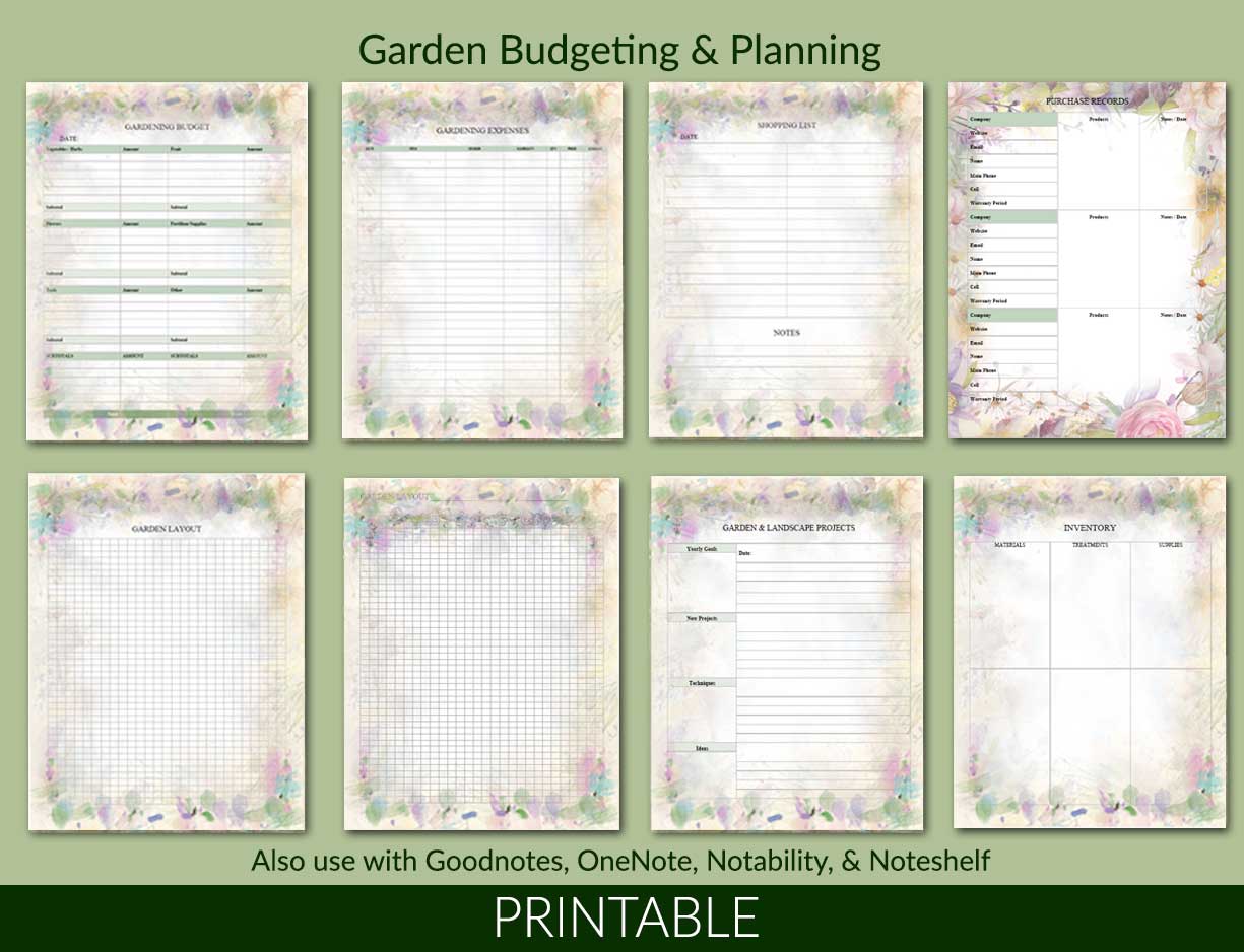 Gardener’s Log Printable Templates - deb schlier studio