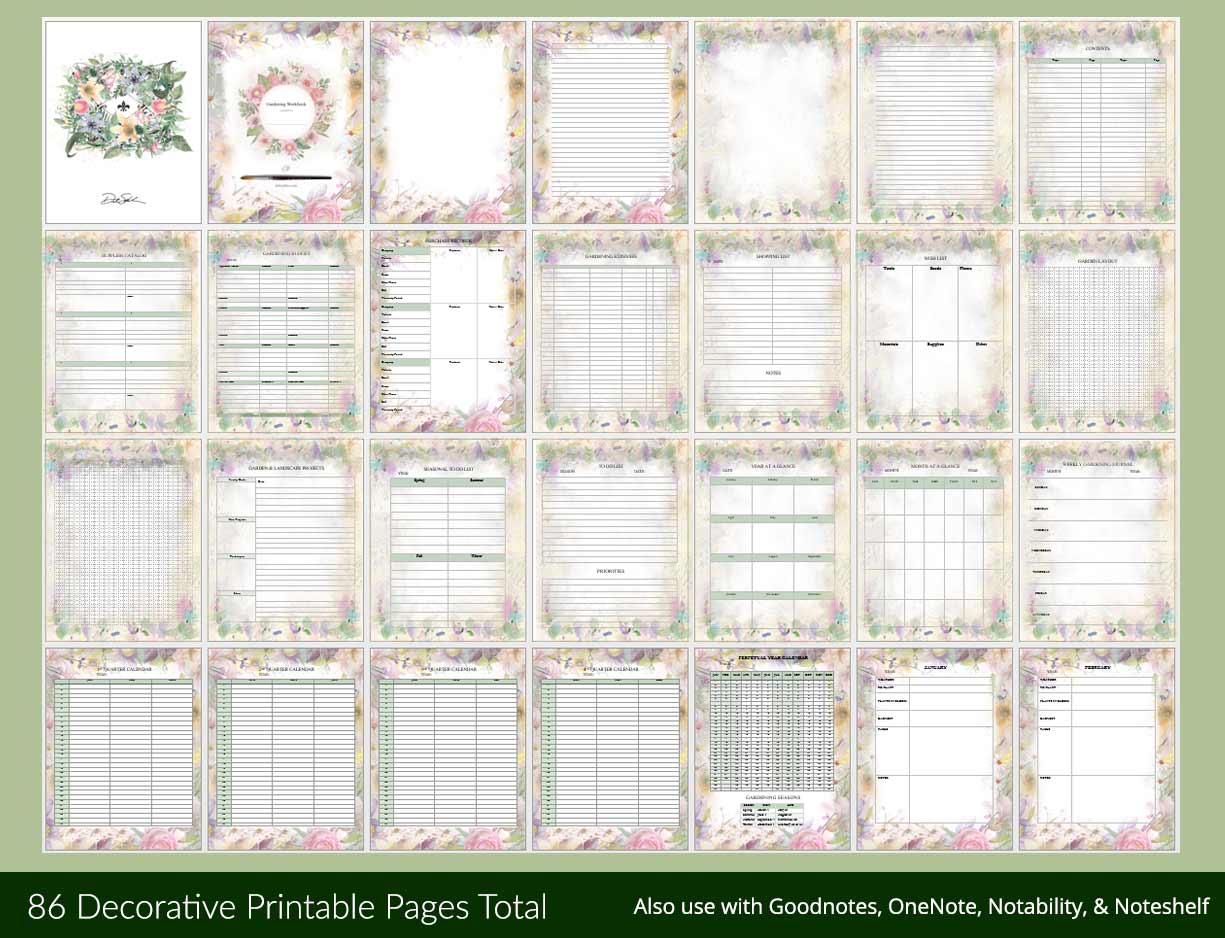 Gardener’s Log Printable Templates - deb schlier studio