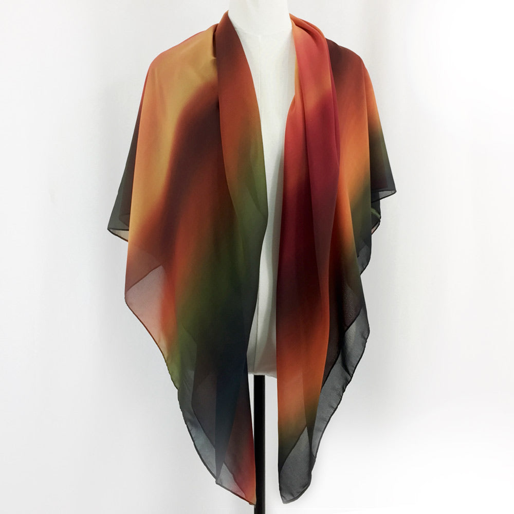 Sunset Sky Extra Large Sheer Chiffon Scarf - deb schlier studio