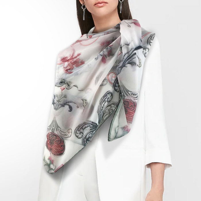 English Garden Large Sheer Chiffon Scarf