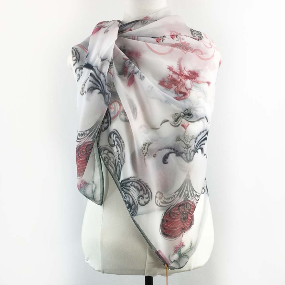 English Garden Large Square Sheer Scarf - deb schlier studio