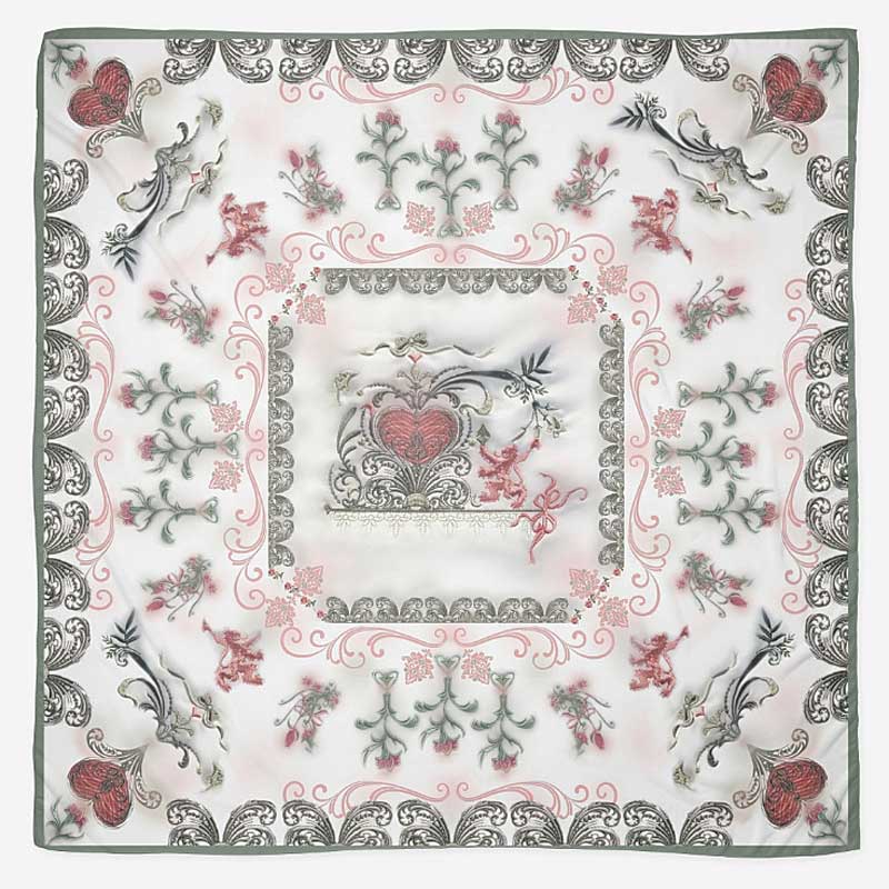 English Garden Large Square Sheer Scarf