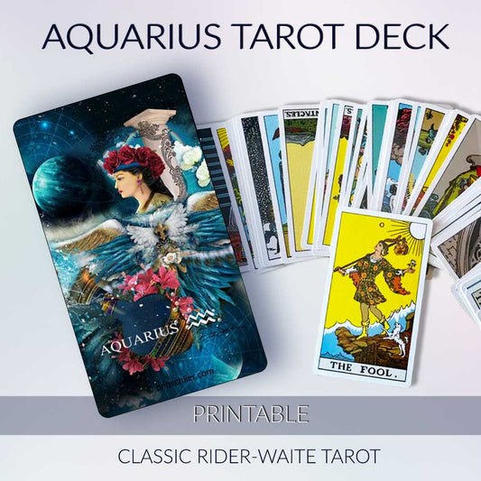 Aquarius Printable Tarot Deck