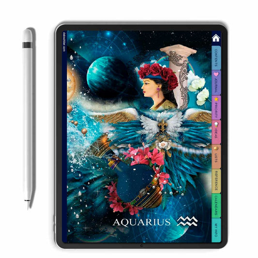 Aquarius Digital Notebook - deb schlier studio