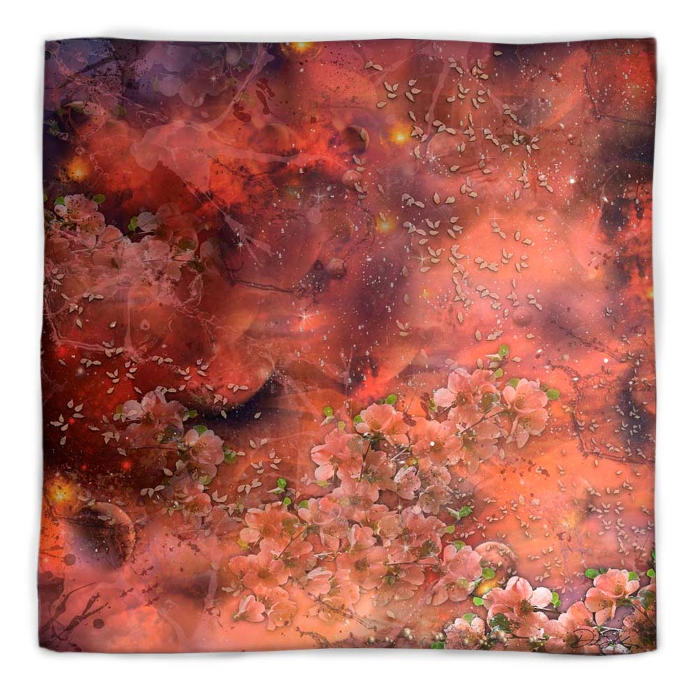 Aries Orange Square Silk Scarf