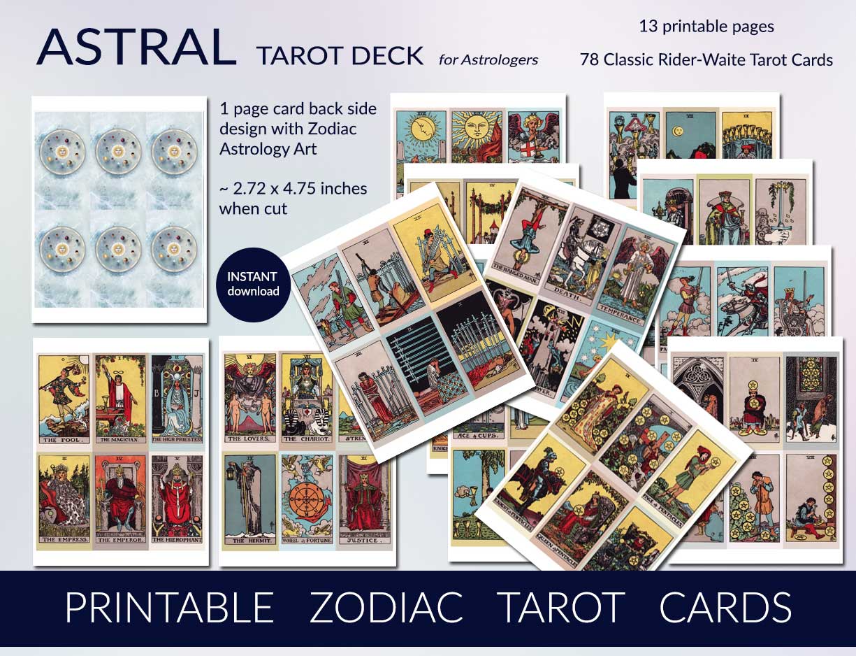 Astral Printable Tarot Deck