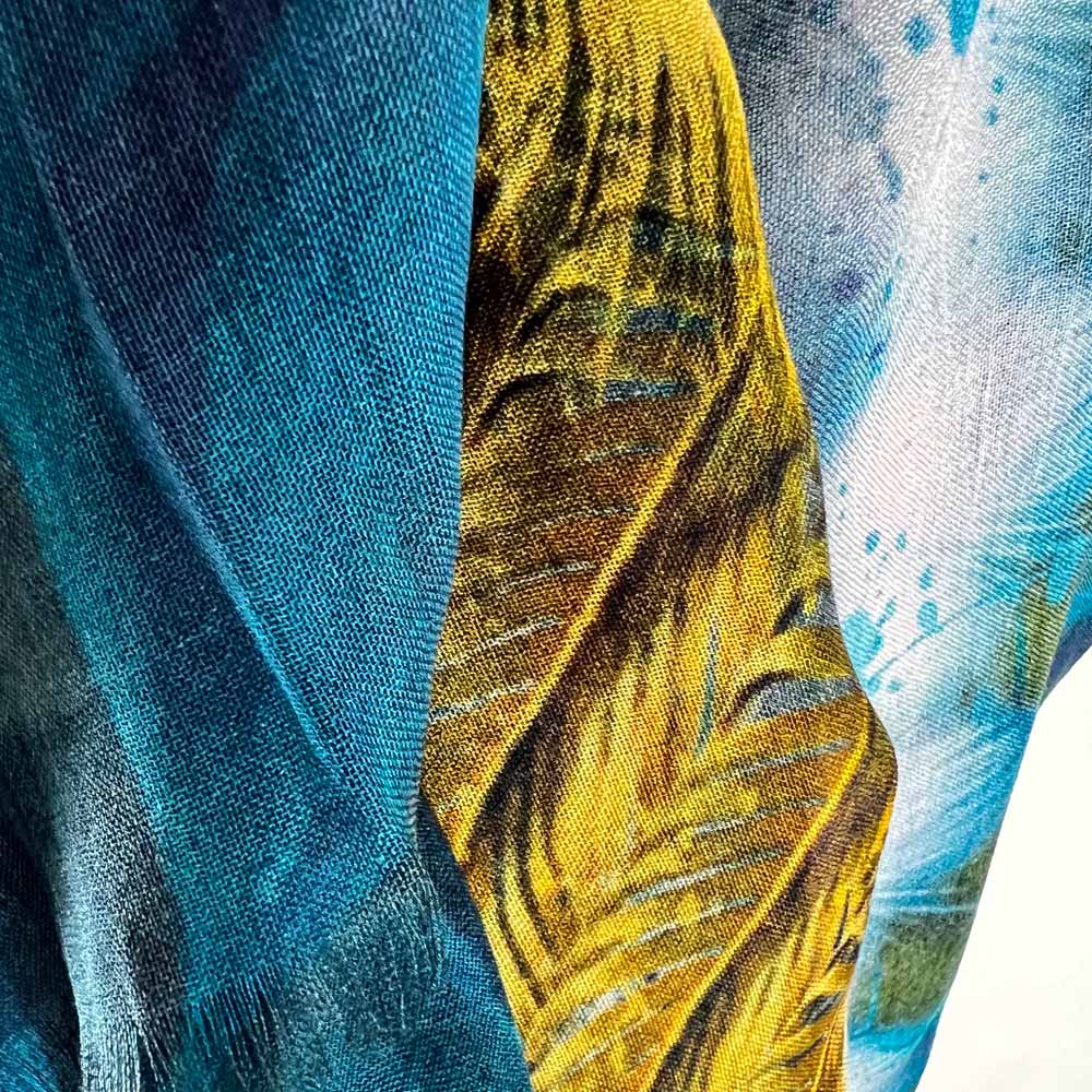 Blue Angel Wings Long Scarf - deb schlier studio