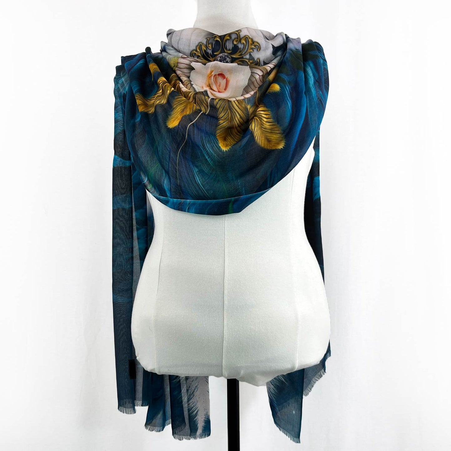 Blue Angel Wings Long Scarf - deb schlier studio