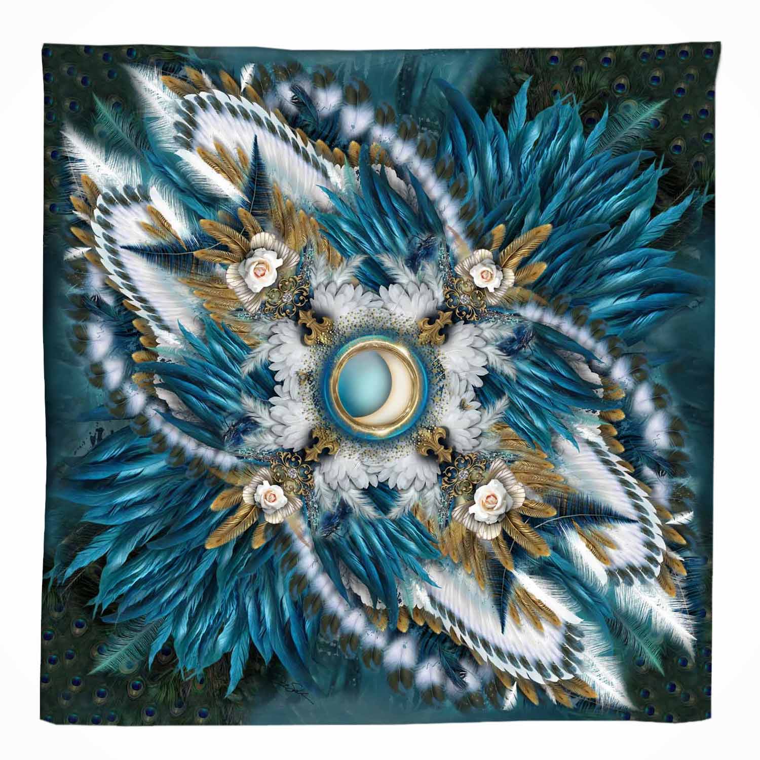 Blue Angel Squared Silk Scarf