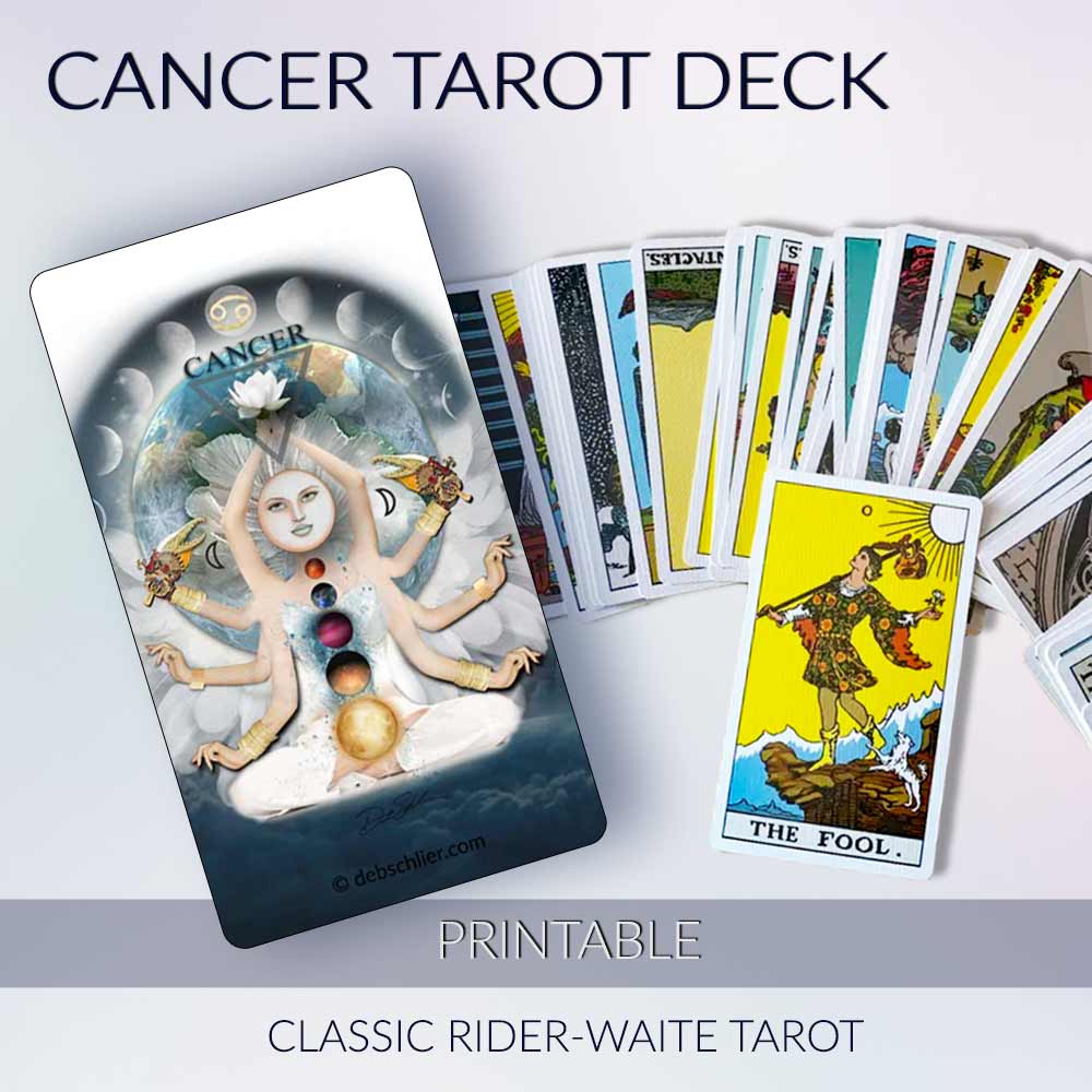 Cancer Tarot Deck, Printable