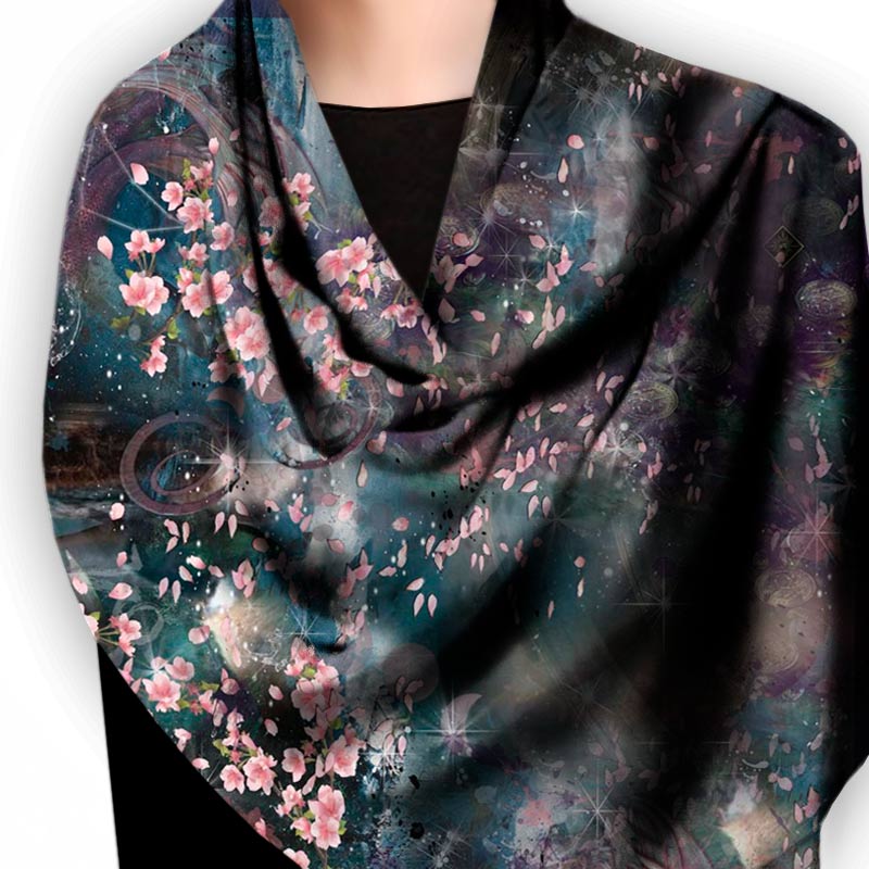 Capricorn Galaxy Square Silk Scarf - deb schlier studio