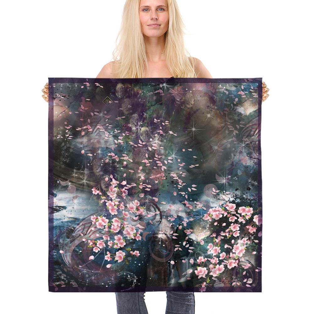 Capricorn Galaxy Square Silk Scarf - deb schlier studio