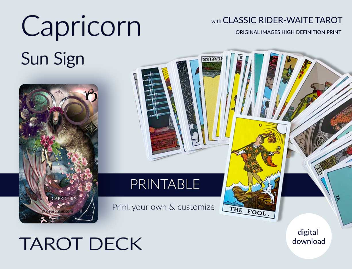 Capricorn Printable Tarot Deck