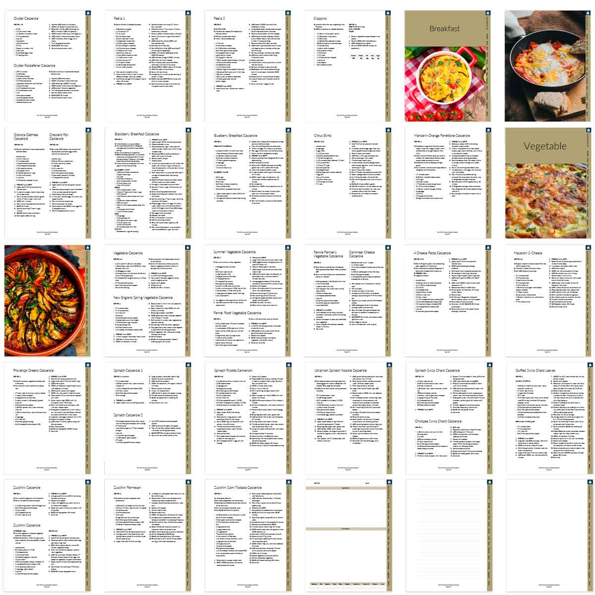 Casseroles Recipe Book - deb schlier studio