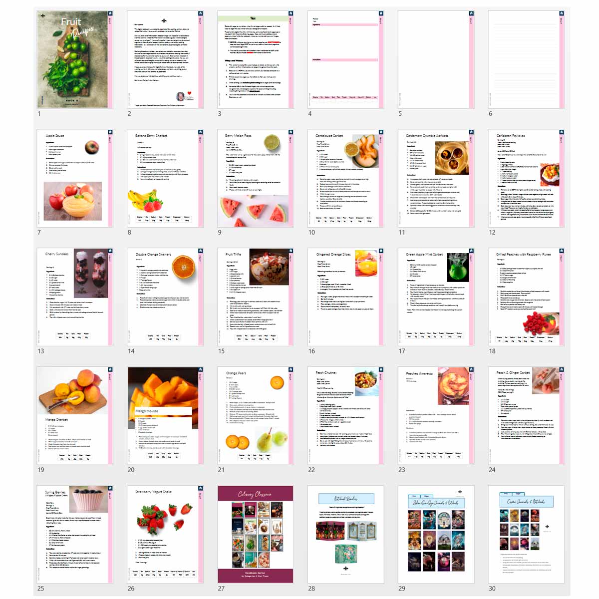 Fruit Recipes: Printable Book 8