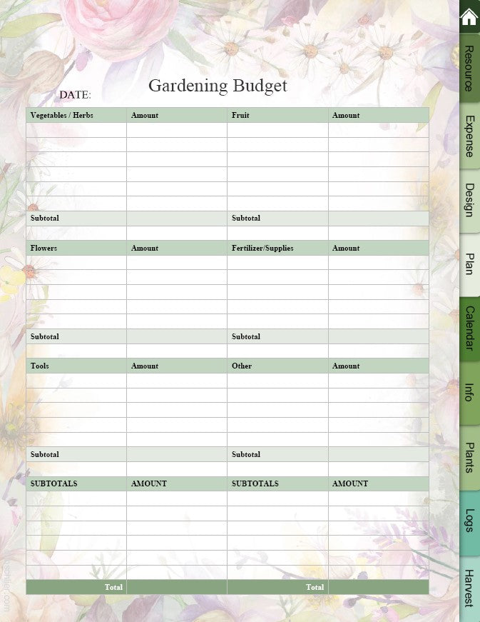 Gardener’s Companion Digital Planner & Journal - deb schlier studio