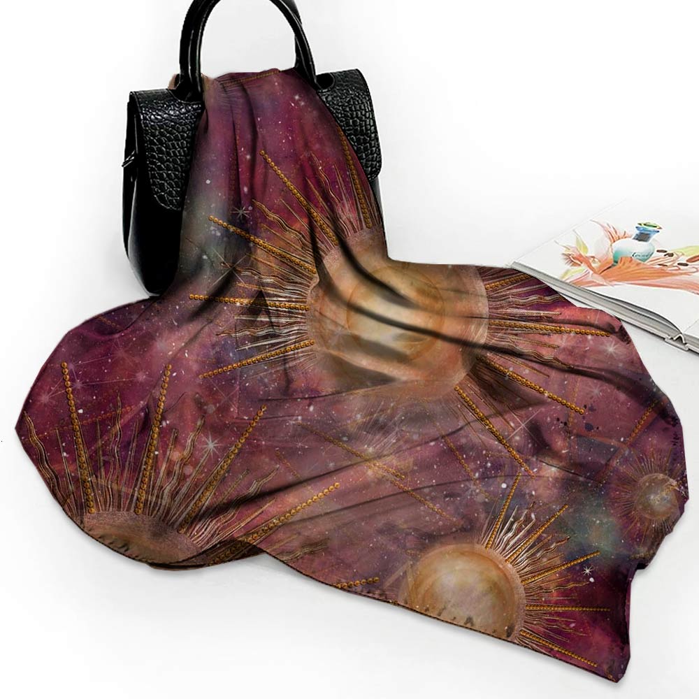 Sun, Moon & Stars Square Silk Scarf - deb schlier studio