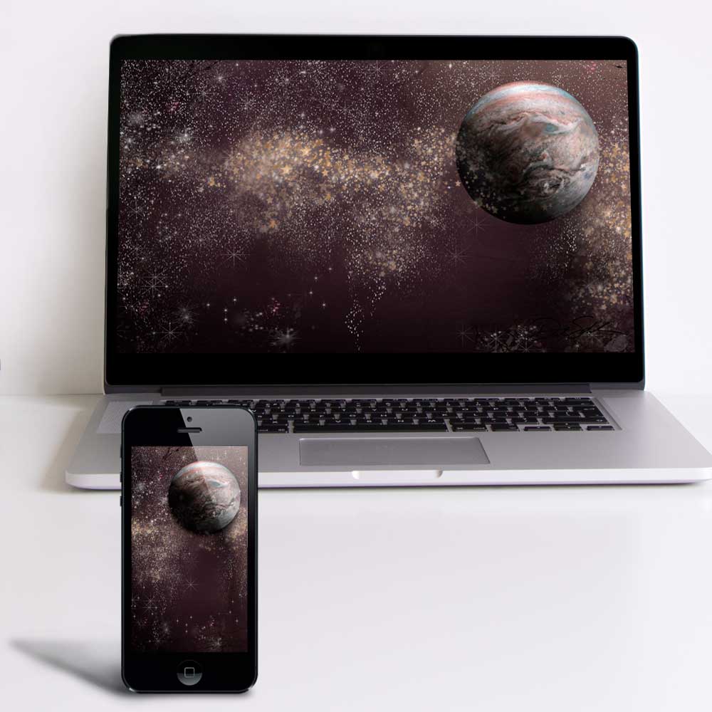 Mercury Cosmic Wallpaper - deb schlier studio