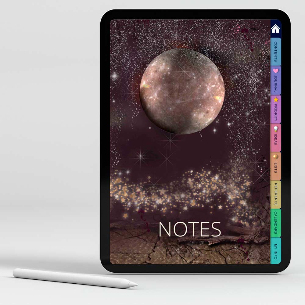 Mercury Starscape Virtual Notebook - deb schlier studio