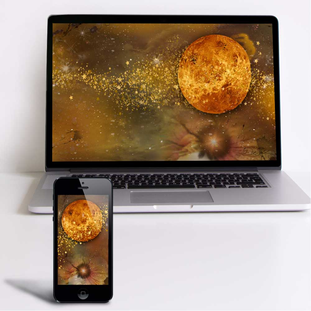 Golden Universe Wallpaper - deb schlier studio