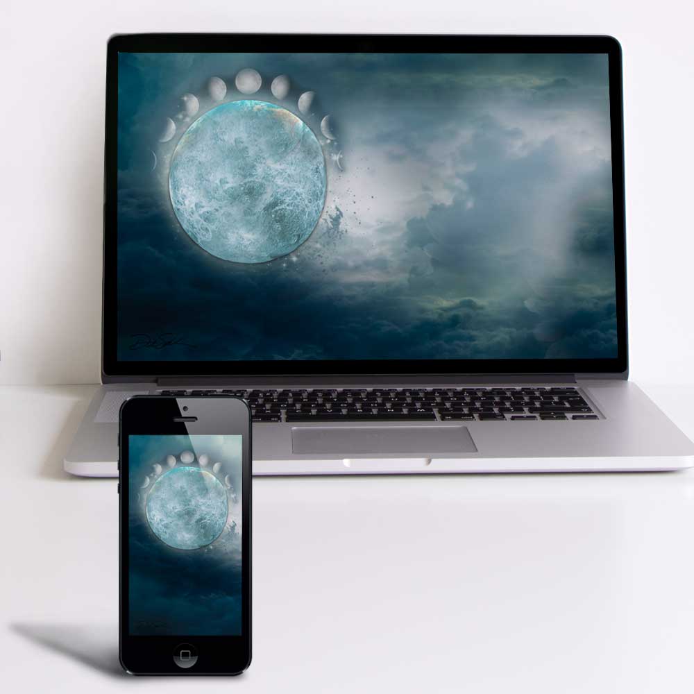 Moon Phase Wallpaper - deb schlier studio