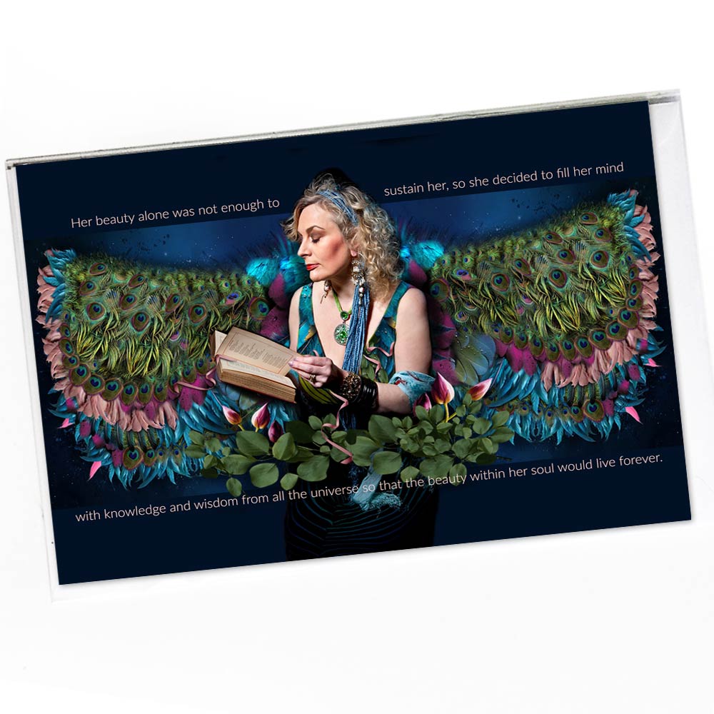 Peacock Wings Art Note Cards