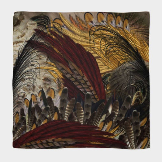 Phoenix Feathers Square Chiffon Scarf