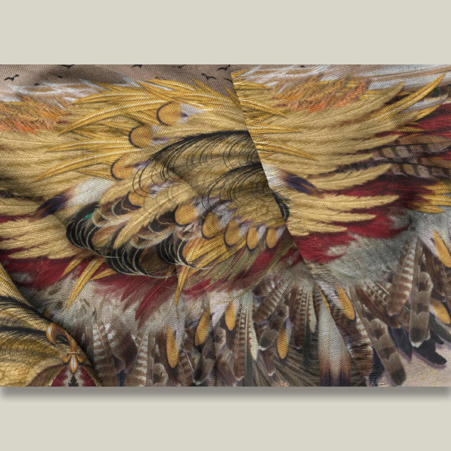 Phoenix Wings Long Brown Scarf - deb schlier studio