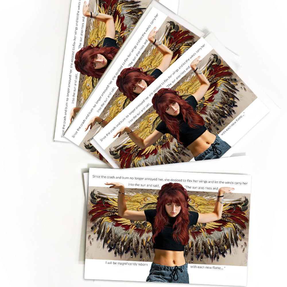 Phoenix Wings Art Note Cards