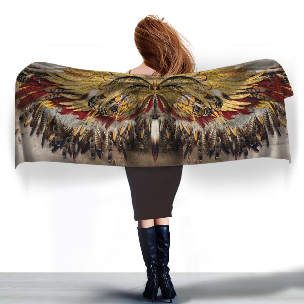 Phoenix Wings Long Brown Scarf - deb schlier studio