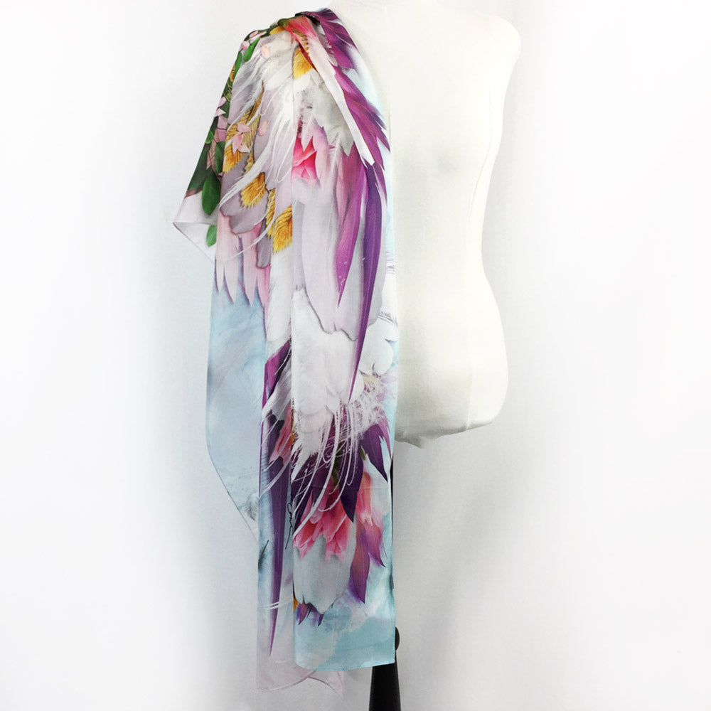 Pink Angel Wings Long Silk Scarf - deb schlier studio