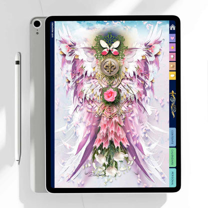 Pink Angel Wings Digital Journal - deb schlier studio