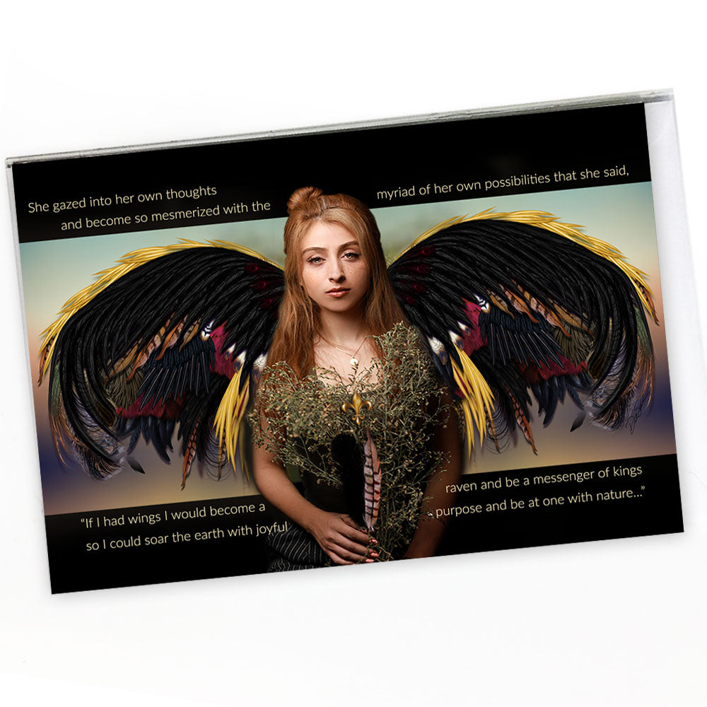 Raven Wings Art Note Cards