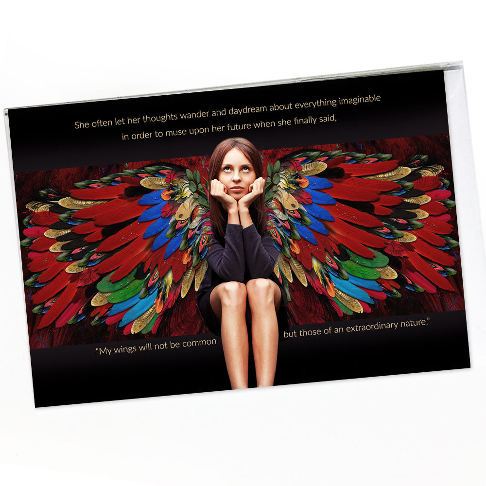 Scarlet Macaw Wings Art Note Cards